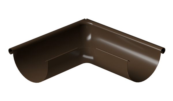 Угол внешний 90° D125 Döcke STAL PREMIUM Каштан, (RAL 8017) купить в Абинске