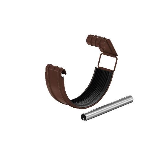 Водосток Aquasistem, система 150/100 - Соединитель желоба с резиновым уплотнителем RAL 8017 Коричневый купить в Абинске