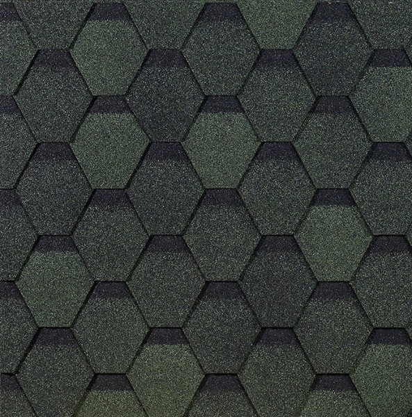 Гибкая черепица EURASIA Docke, Коллекция ШЕСТИГРАННИК Зелёный купить в Абинске