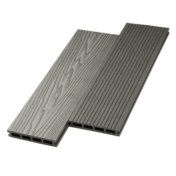 Террасная доска ДПК NanoWood двусторонняя New 3D тиснение + вельвет Серый купить в Абинске