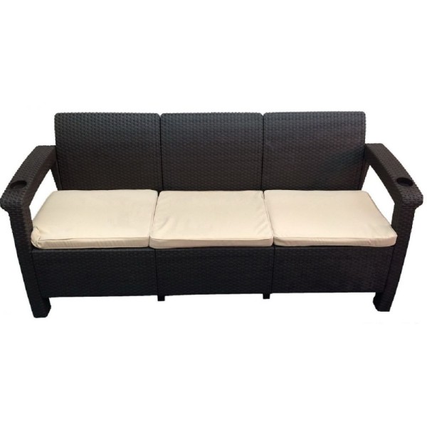 Трёхместный диван  Yalta Sofa 3 Seat венге купить в Абинске
