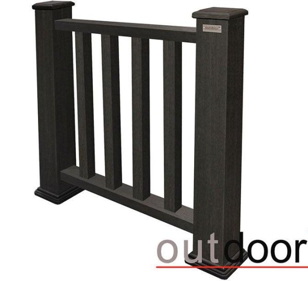 Ограждение из ДПК Outdoor Классик 3D STORM чёрный купить в Абинске
