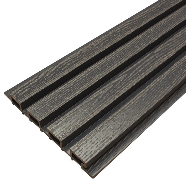 Фасадная доска из ДПК Faynag Wood Рейка Мокрый Асфальт купить в Абинске