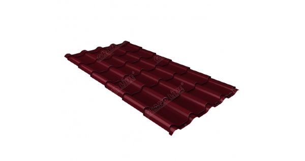 Металлочерепица камея 0,5 Satin RAL 3005 красное вино купить в Абинске