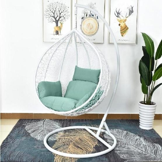 Кресло Подвесное из искусственного ротанга AFM-168A-L White/Green купить в Абинске