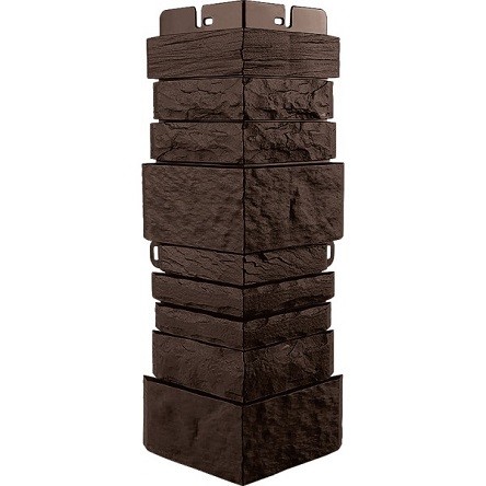 Угол наружный Альта-Профиль Скалистый камень ЭКО Коричневый купить в Абинске