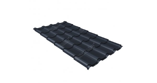 Металлочерепица камея 0,5 Satin RAL 7024 мокрый асфальт купить в Абинске