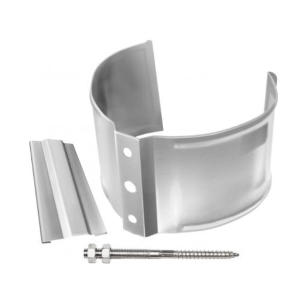 Водосток Grand Line 125x90 – Хомут трубы (на кирпич) RAL 9003 купить в Абинске