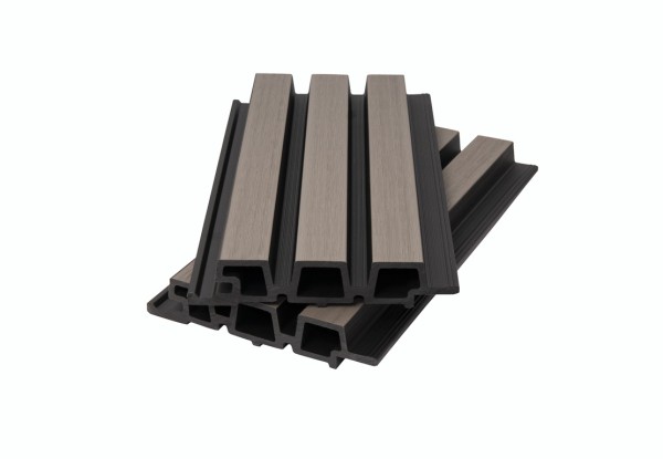 Фасадная панель брусковая двухцветная co-extrusion, snow mix купить в Абинске