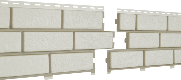 Фасадная панель Ю-Пласт Стоун Хаус Кирпич с декорированным швом Белый купить в Абинске