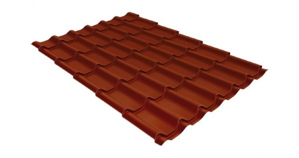 Металлочерепица классик 0,5 Satin RAL 8004 терракота купить в Абинске