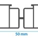 Лага алюминиевая KRONEX 50x25x3000 мм несущая купить в Абинске