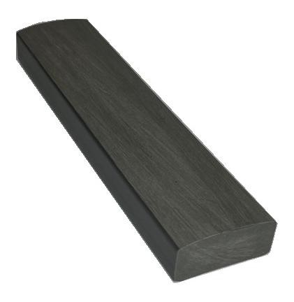 Лавочный брус Ecodecking Некст полнотелый брашированный 70х35 графит купить в Абинске