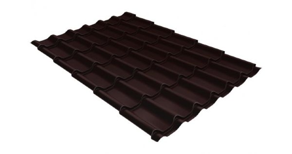 Металлочерепица классик 0,5 Satin RAL 8017 шоколад купить в Абинске