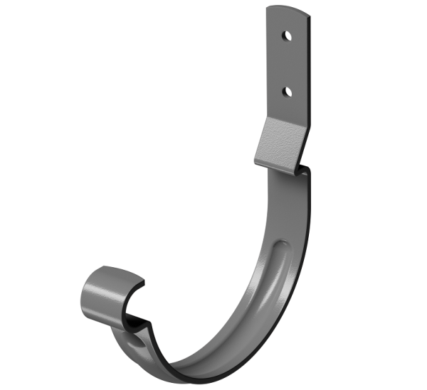 Карнизный крюк короткий (гнутый) D125 Döcke STAL PREMIUM Графит, (RAL 7024) купить в Абинске