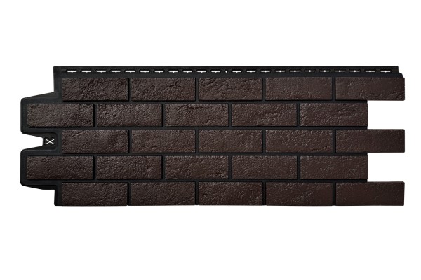 ФП Grand Line состаренный кирпич премиум Шоколадный (шов RAL 9005) купить в Абинске