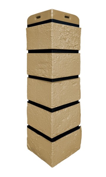 Угол Grand Line состаренный кирпич премиум Песочный (шов RAL 9005) купить в Абинске