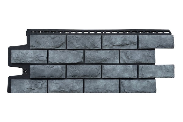 Фасадные панели Grand Line Колотый Камень Антрацит, Шов черный купить в Абинске